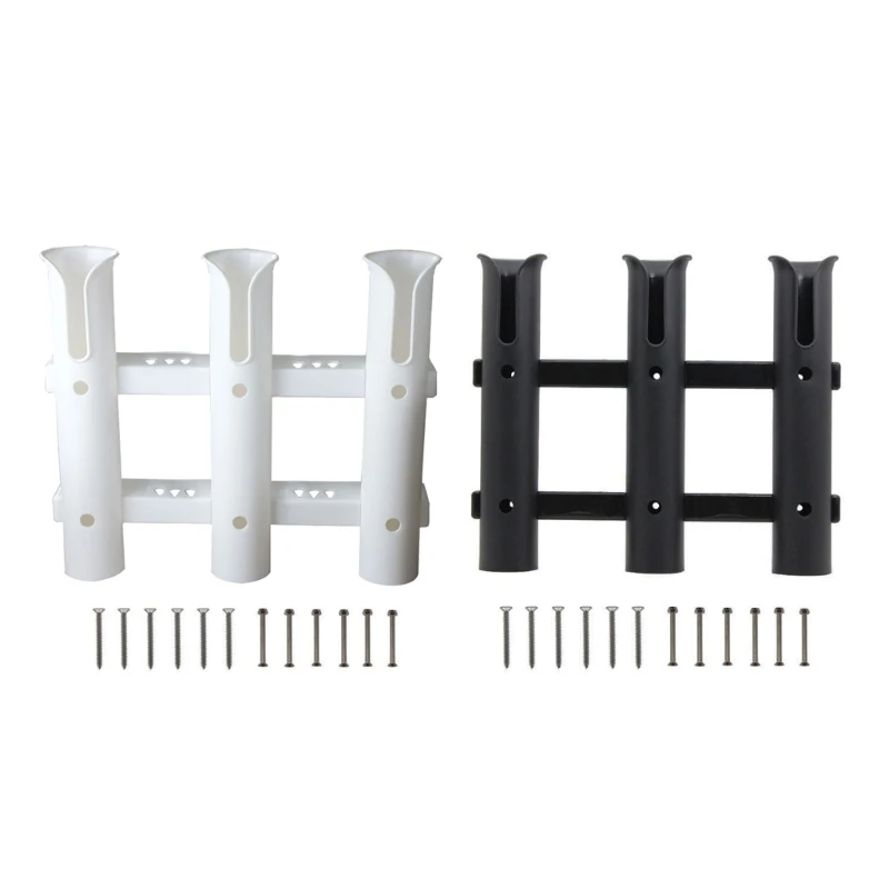 yunyun Wall Mount Fishing Rod Holder with Screws for Kayaks 3 Tube Link Rod Rack Fishing Tackle Socket Fishing Rod Holder