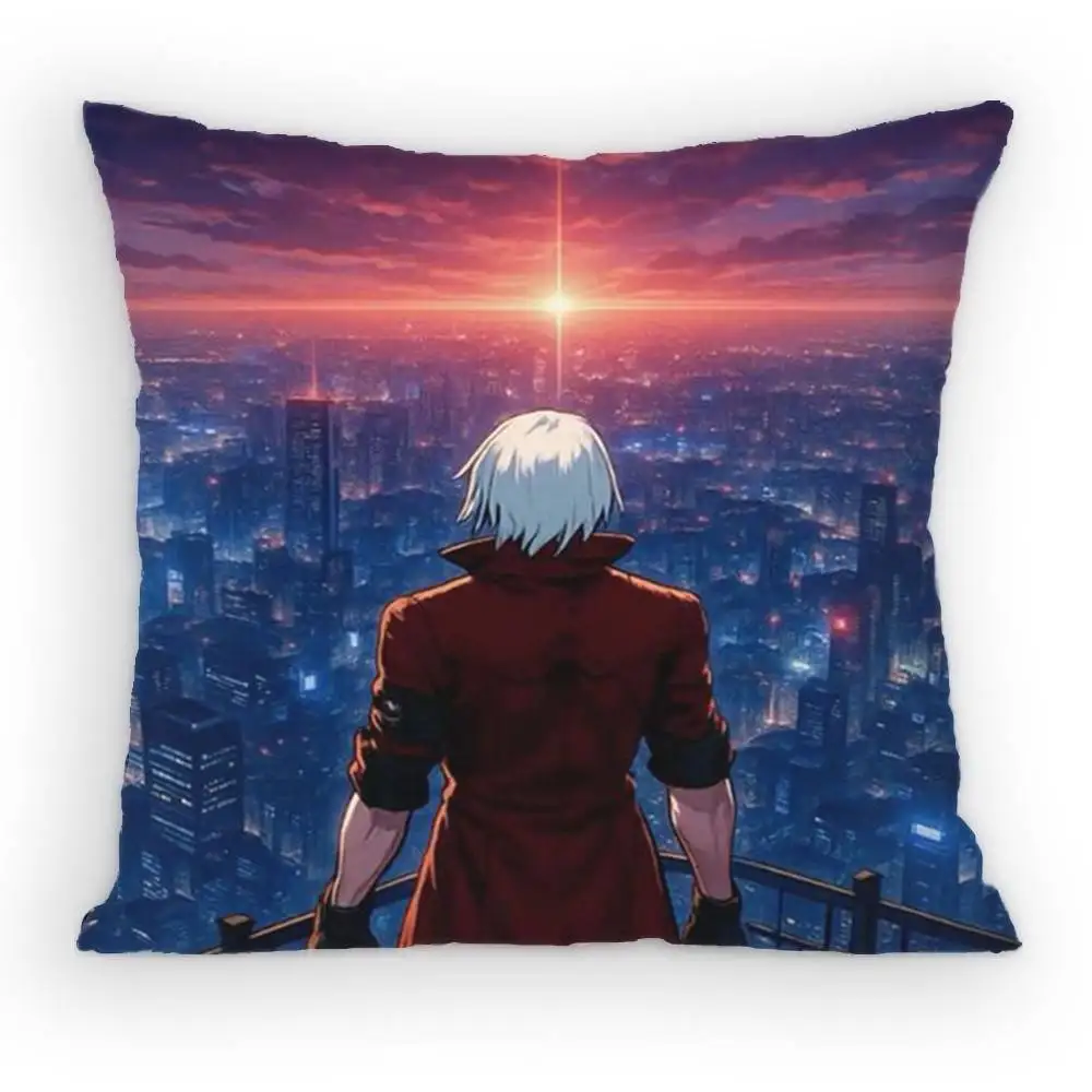 Devil May Cry Pillow Case Sofa Living Room for Bedroom car Headboard Backrest Cushion Square Cushion Nap Time