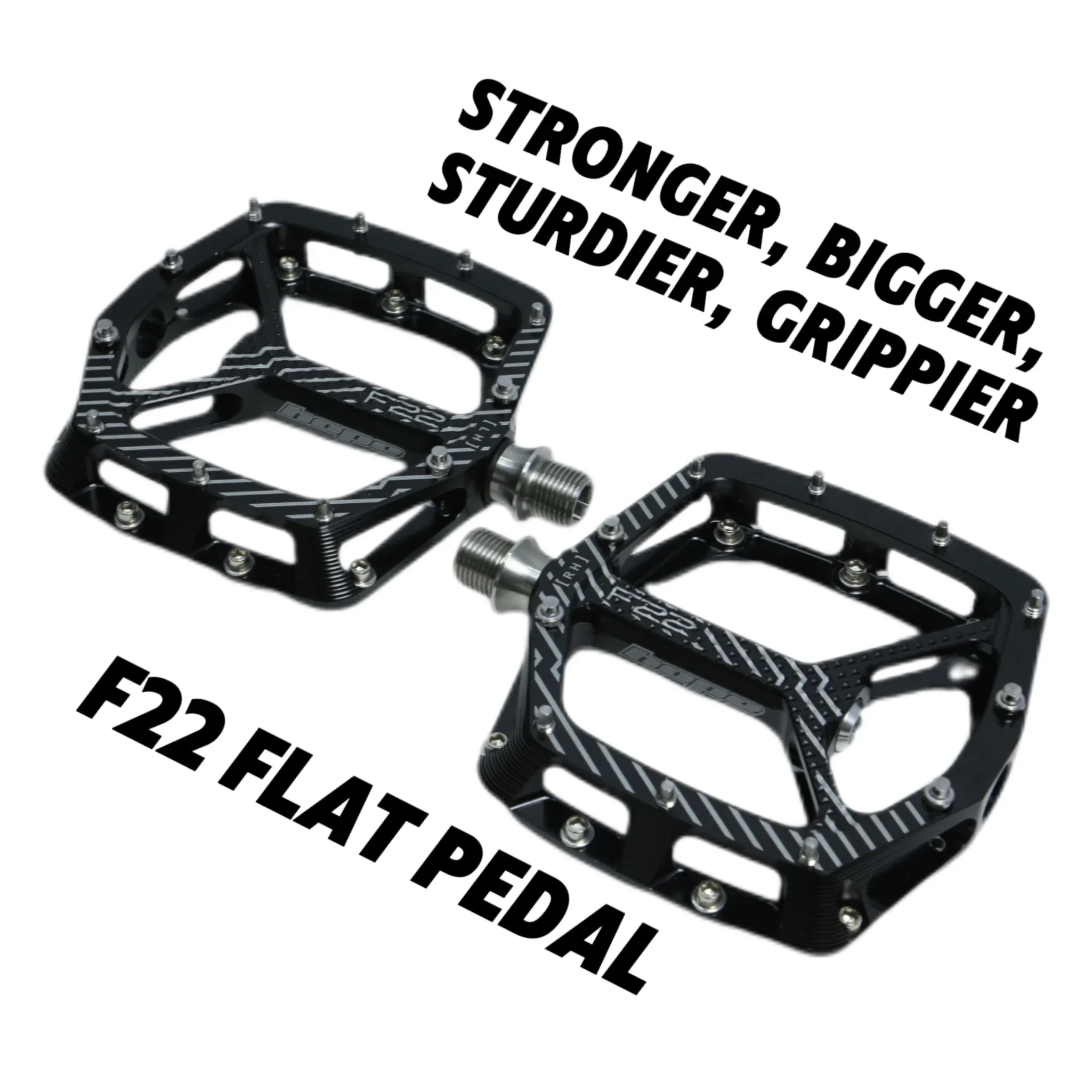 HOPE MTB F22 Bicycle pedals Mountain bike pedals, CNC flat pedals, speed reduction, Enduro AM climbing pedals