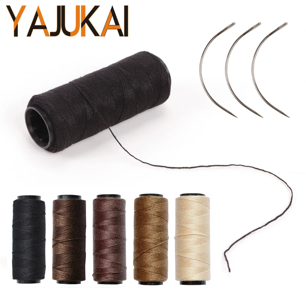 

Yajukai 3Rolls Hair Weaving Thread Professional Hair Extension Tools Sewing Threads And Needles Hand Sewing Hair Weave Extension