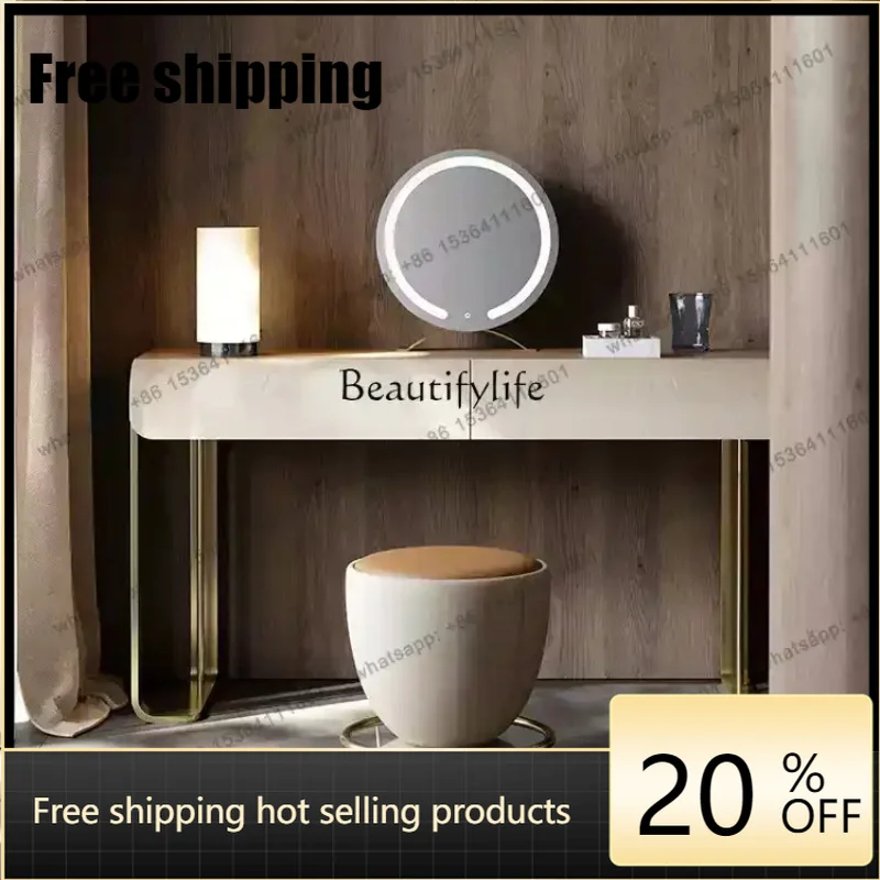 jj5 Solid wood desktop dressing table, high-end dressing table, simple modern bedroom ash wood