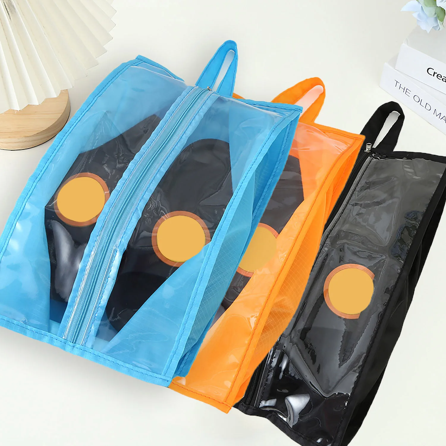 Portable Waterproof Travel Shoes Bag Breathable Organizer Gym Training Yoga Basketball Football Shoes Transparent Storage Bag