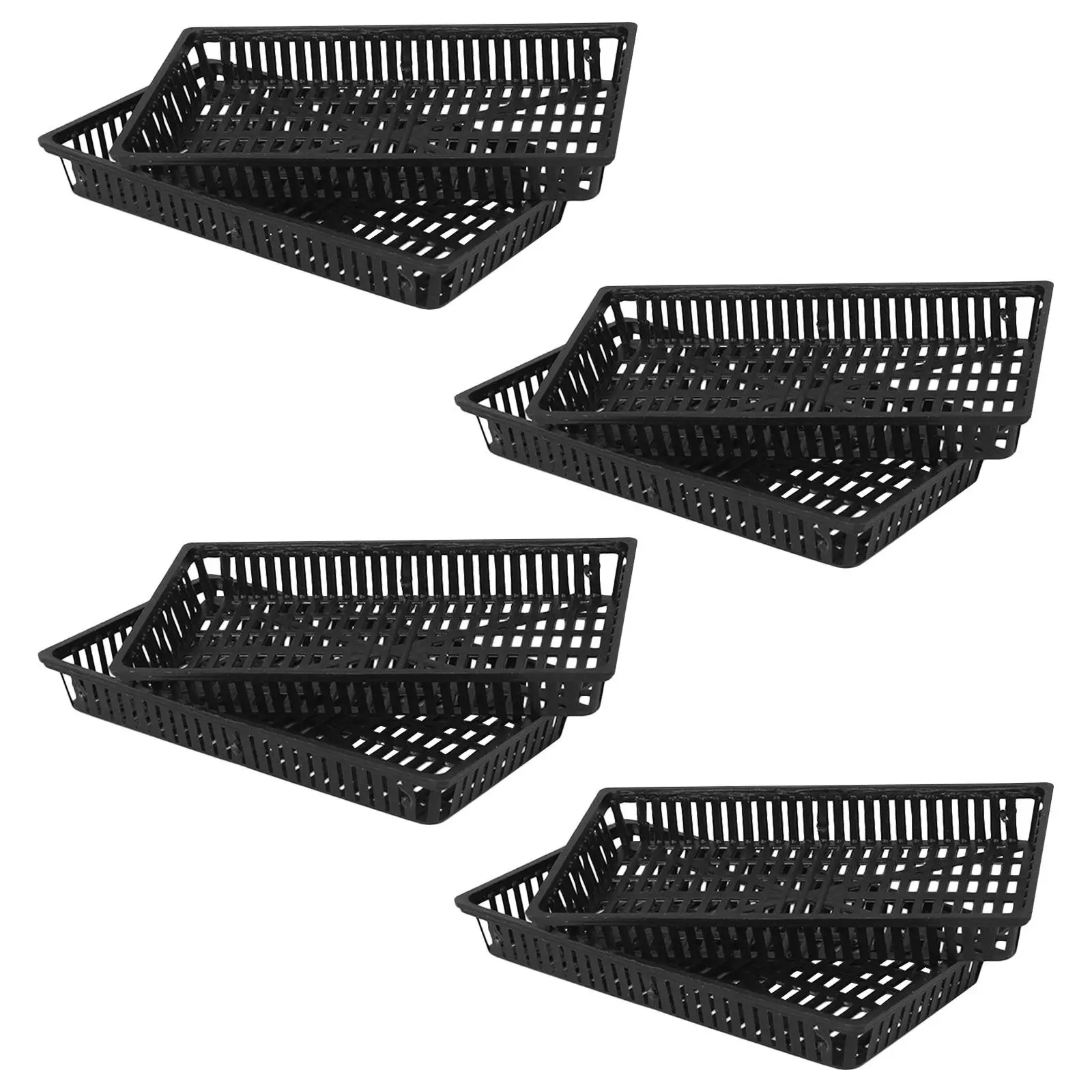 10Pcs Water Grass Cultivate Pot Plastic Basket Root Aeration Suitable for Hydroponic Soil Aquarium Plants Water Grass Basket