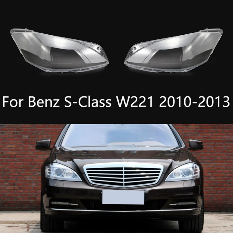 Headlight Glass Lens Cover Shell For Mercedes-Benz S-Class W221 S280 S300 S350 S500 2010-2013 Head Light Lampshade