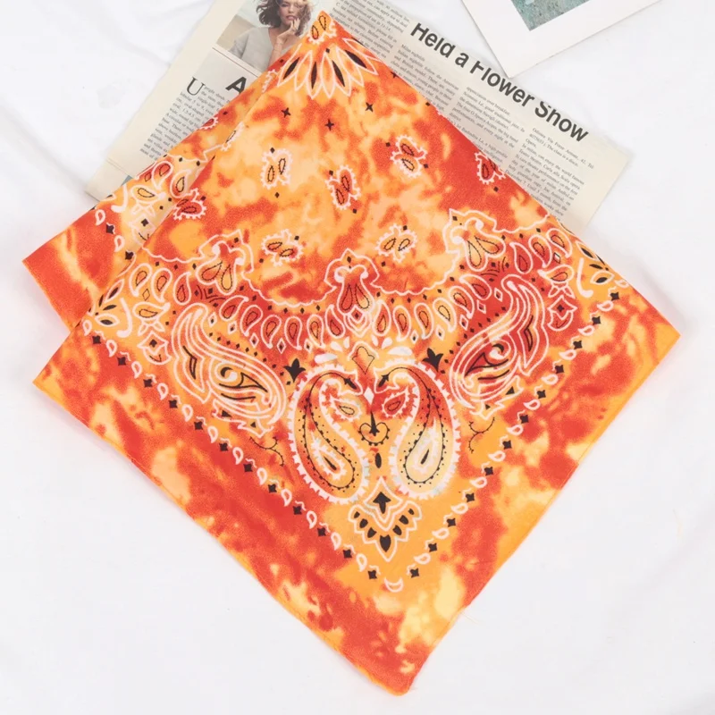 Modische Unisex-Bandana-Haarbänder für Erwachsene, Cowboy-Biker-Sport-Kopfbedeckung, Handgelenk-Haarwickel, einseitiger Kopfwickel, Schal, Paisley-Muster – Detail 14
