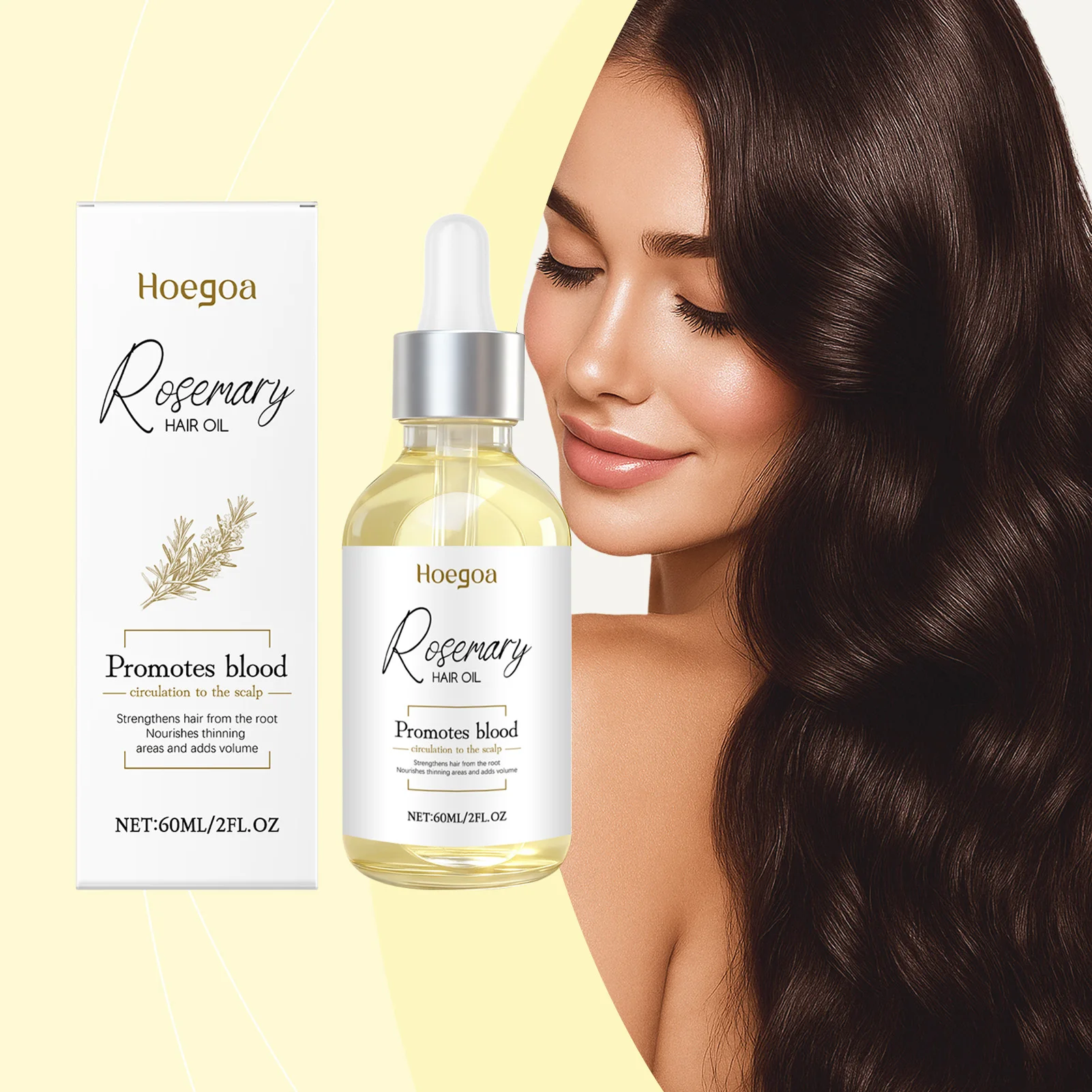 مستخلص نباتي روزماري للعناية بالشعر زيت أساسي لعلاجات نمو الشعر مضاد للتجعد يضيف صيغًا طبيعيًا لامعًا زيت الشعر #1