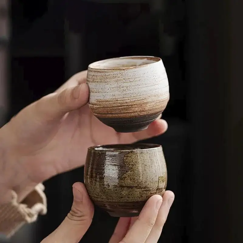 

1-10 Japanese-Style Ceramic Tea Cups, Kung Fu Tea Set Cups, 80ml Single Cup, Coffee Cup, Tea Bowl, Espresso Cup, Handmade