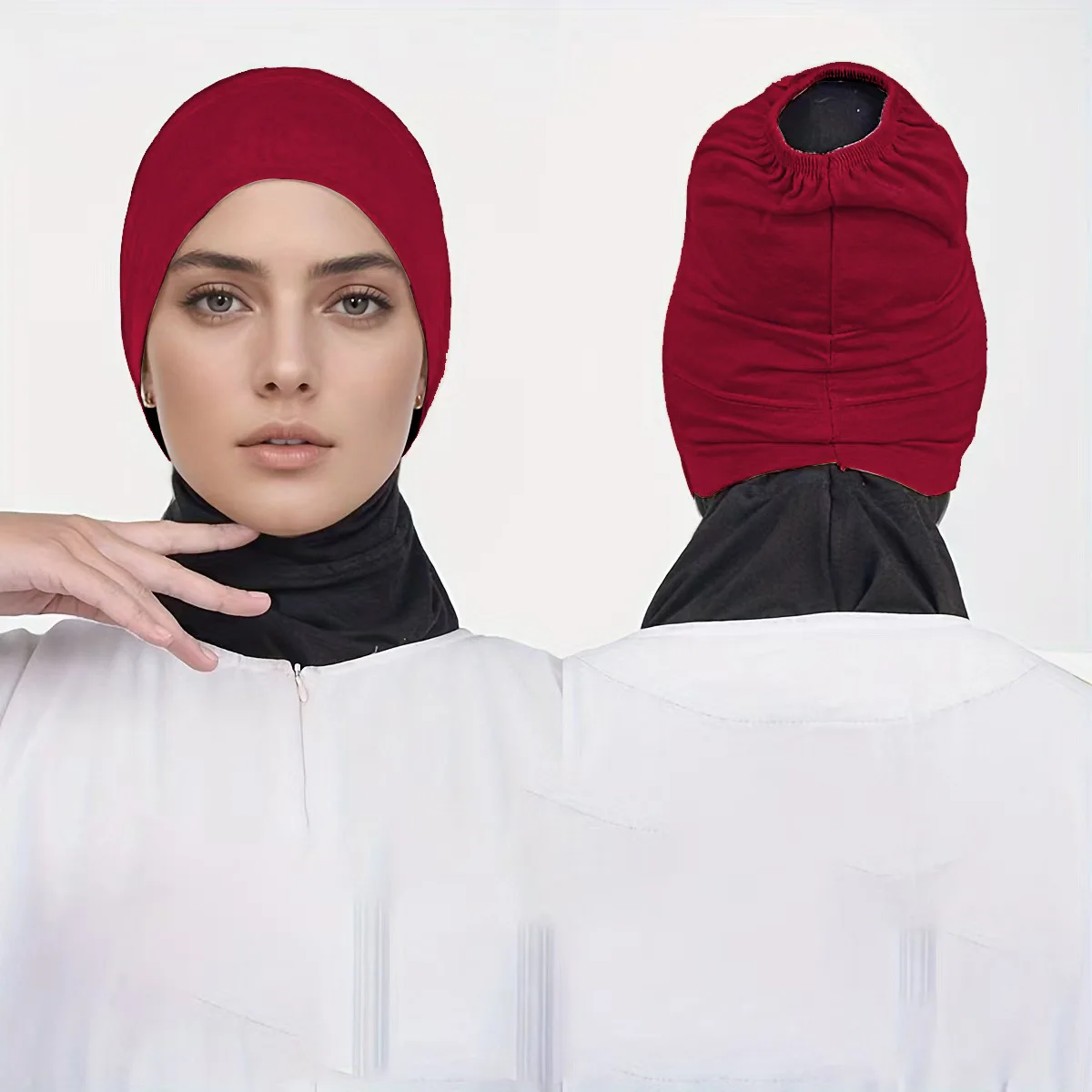 Muslimischen Untertuch Turban Frauen Stretch Mützen Motorhaube Knochen Rohr Unterkappe Innere Hijab Hut Kappe Kopftuch Kopf Wrap Turbante Mujer