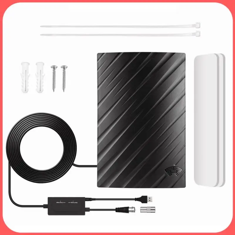 

X12A-HDTV Антенна 25DBI с высоким коэффициентом усиления Внутренняя цифровая телевизионная антенна высокой четкости 4K Усилитель сигнала без сетевого подключения