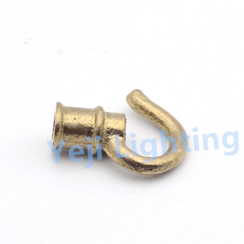 Brass Hook Lamp Base Pure Copper Opening Rings M10 for Chandelier Ceiling Plate Ceiling Rose Retro Edison Lighting Accessories