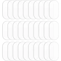 30 Pcs Clear Miniature Bases Oval Acrylic Action Figure Display Bases 2mm Thick Miniature Bases Blanks Acrylic Mini Base