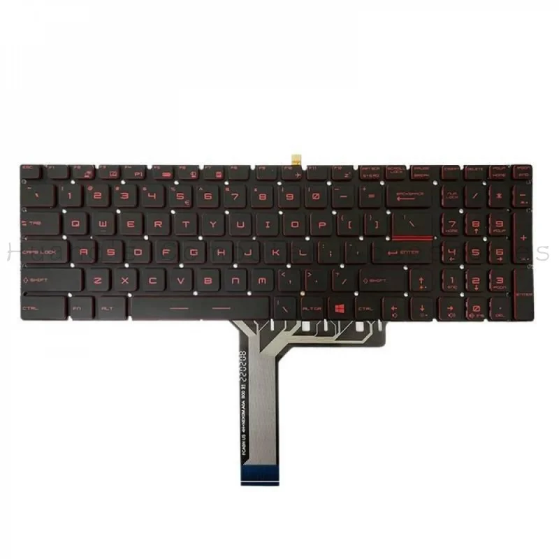 SS+US Layout Laptop Keyboard With Red Backlight For MSI GF75 Thin 8RC 9RD MS-17F1 MS-17F2 MS-17F5 Replacement Part
