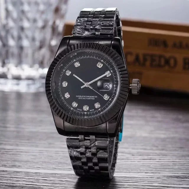 Watches for Women Simple Casual Student Fashion Quartz Diamond-Encrusted Steel Band Calendar Gold Set Men's Watch Couple