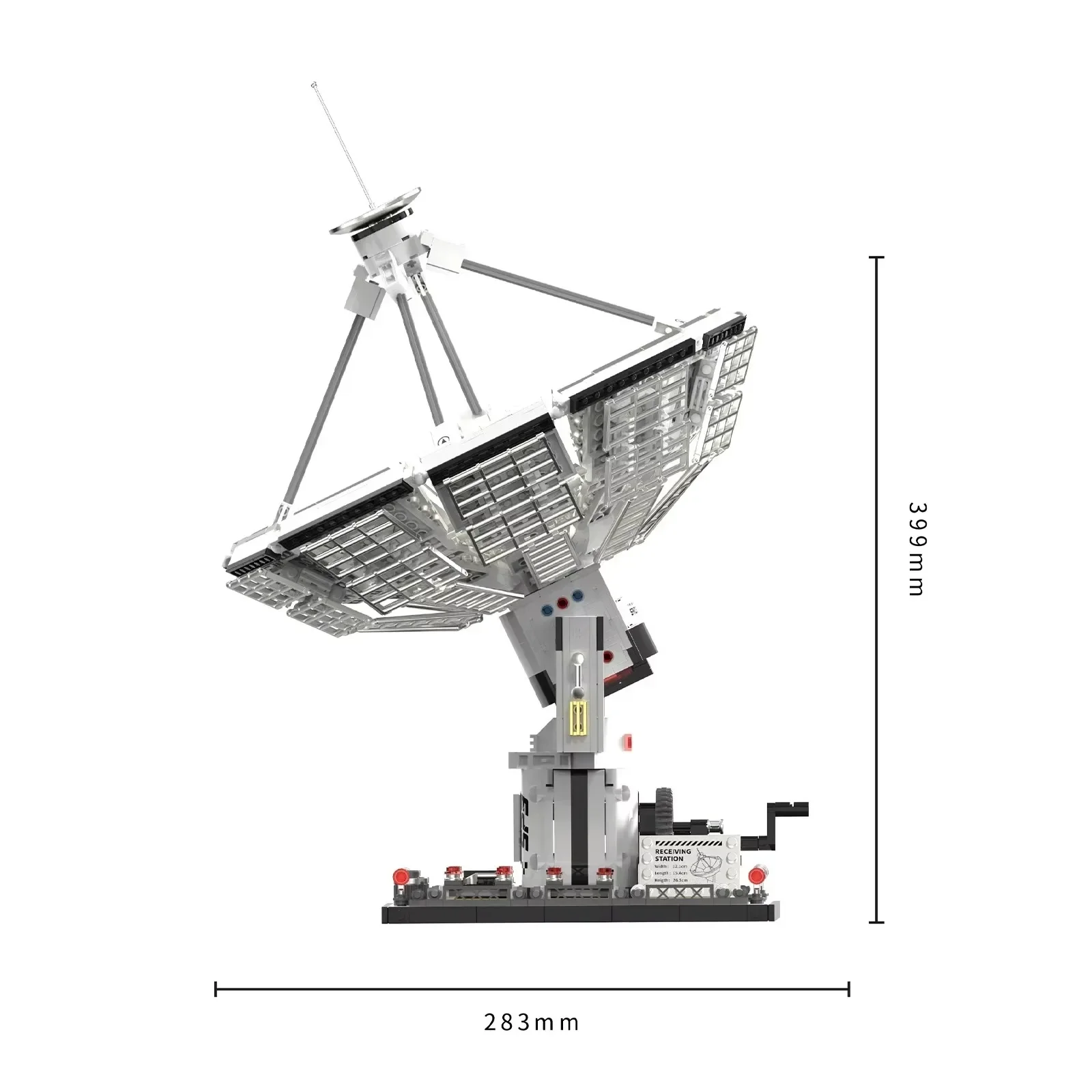 Segnale spaziale ricevente base building block assemblaggio antenna satellitare modello building block kit per bambini giocattoli