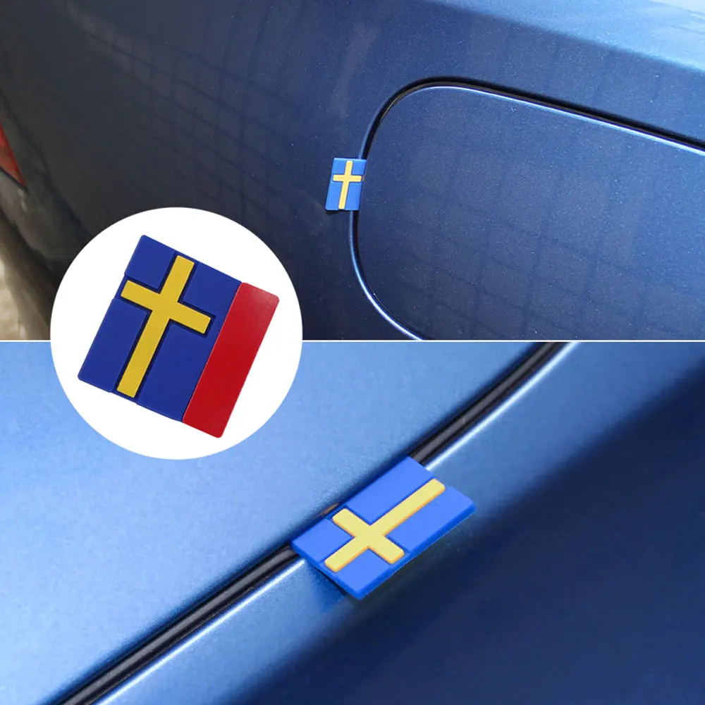 5Pcs 3D Car Stickers Sweden Flag Decor Emblem Car Door Trunk Front Grille Decal for VOLVO XC40 XC60 XC90 Car Stickers and Decals