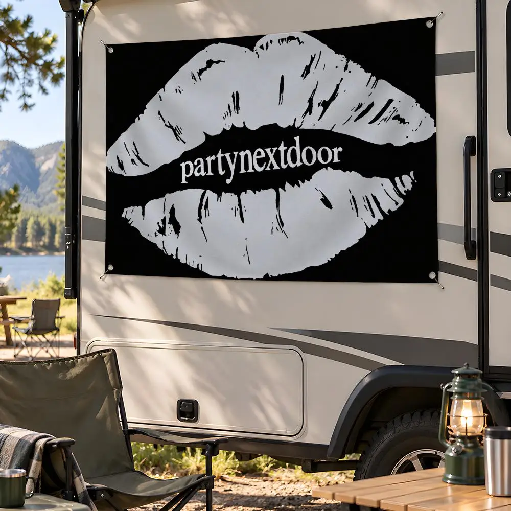Singer Alt RnB PARTYNEXTDOOR Flags Fan Flag Banner Wall Hanging Outdoor Yard Camping Dorm Garage Party Home Decor Gift
