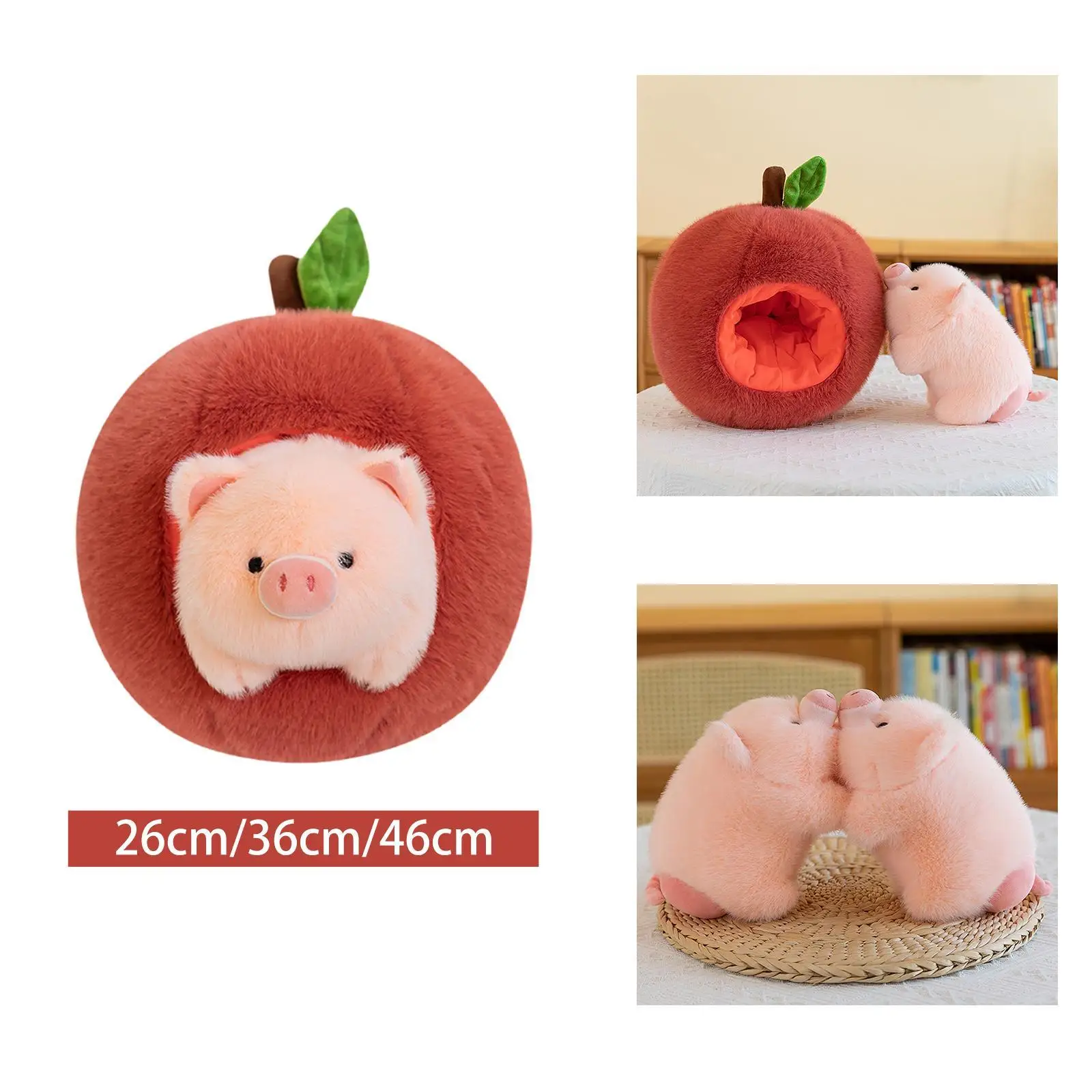 Jouet en peluche overde fruits mignons, poignées de beurre doux, décoration de chambre portable amovible