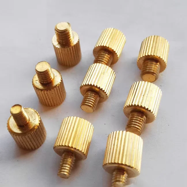1/2/5Pcs M3 M4 M5 M6 Round Metric Knurled Cylindrical Head Hand Tighten Bolt Decoration Screw