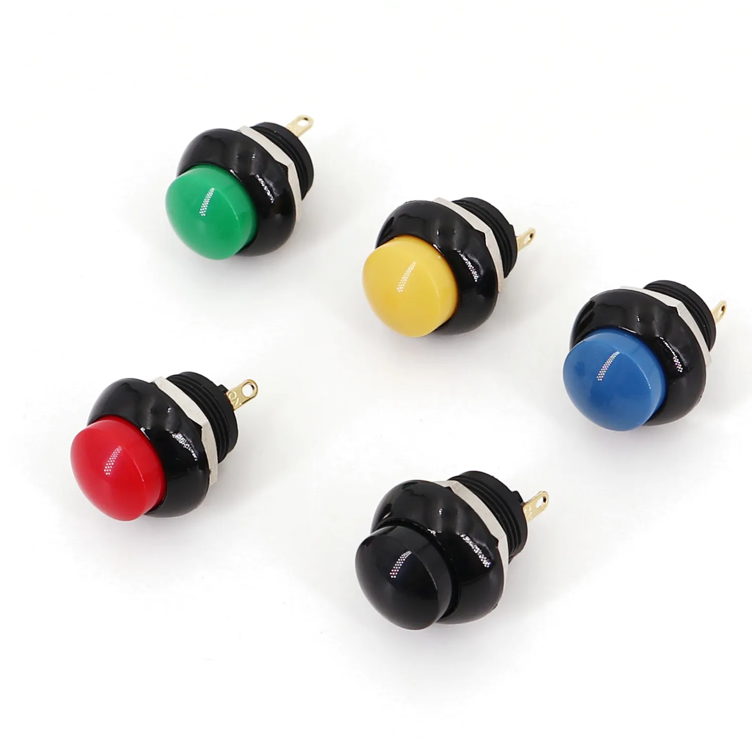 Honyone PA12 Высокий круглый 2-контактный мгновенный сброс SPST Водонепроницаемый кнопочный переключатель для электрического управления Джойстик Ручка