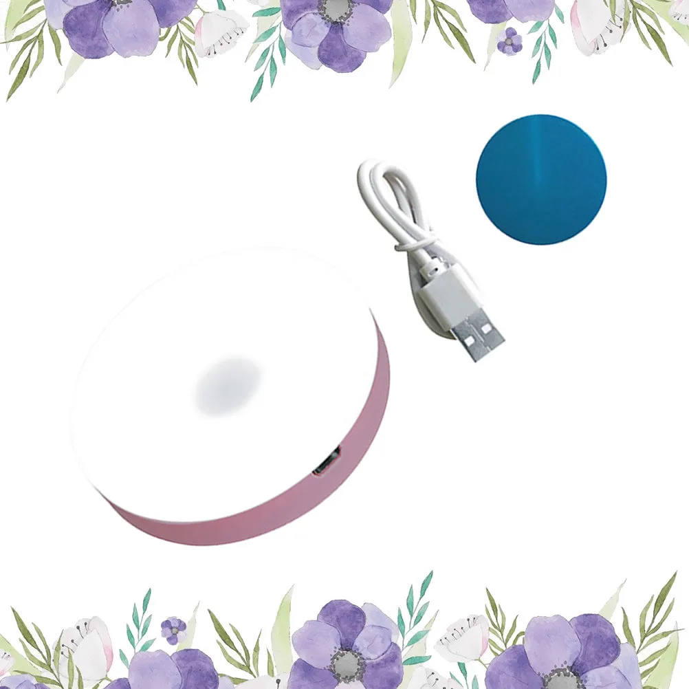 

Сенсорный ночник LED с индукционной подсветкой для спальни, гардероба, ванной комнаты, круглый, декоративный, с USB-зарядкой, розовый, белый