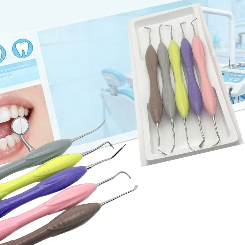 

5pcs Dental Spatula Set Composite Resin Filling Kit Silicone Instrument for Aesthetic Dental Restoration Tools Dentist