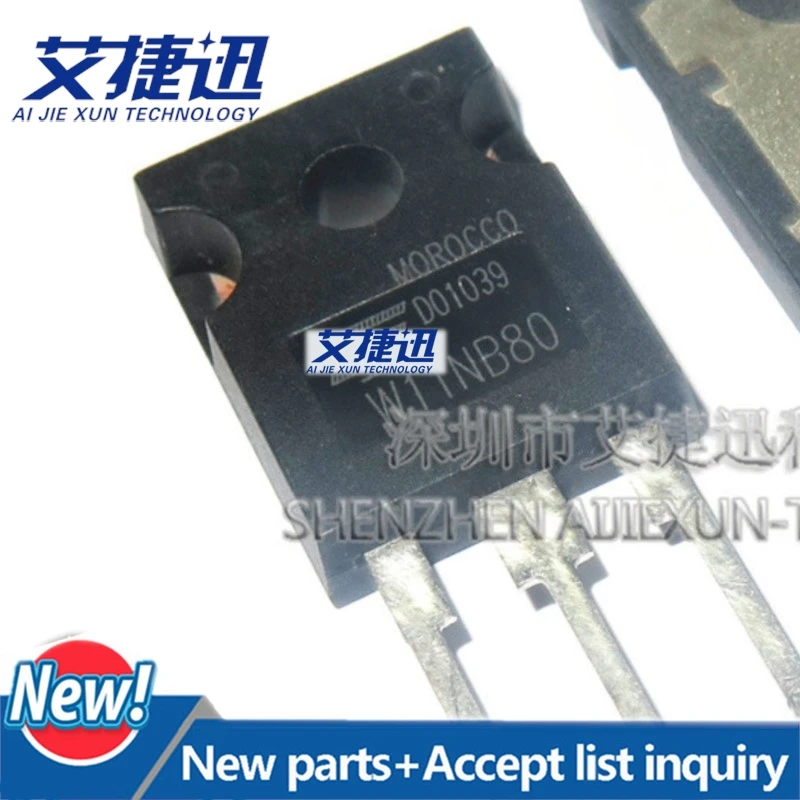 10Pcs W11NB80 TO-247 N-CHANNEL 800V - 0.65ohm - 11A - T0-247 PowerMESH MOSFET New and original