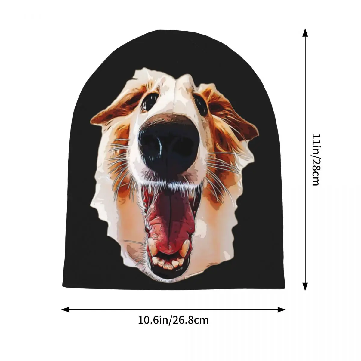 Borzoi Dog Beanie Hats Dog Breeds Skullies Beanies Outdoor Sport Warm Female Male Cap Autumn Custom Trendy Bonnet Hats Gift Idea