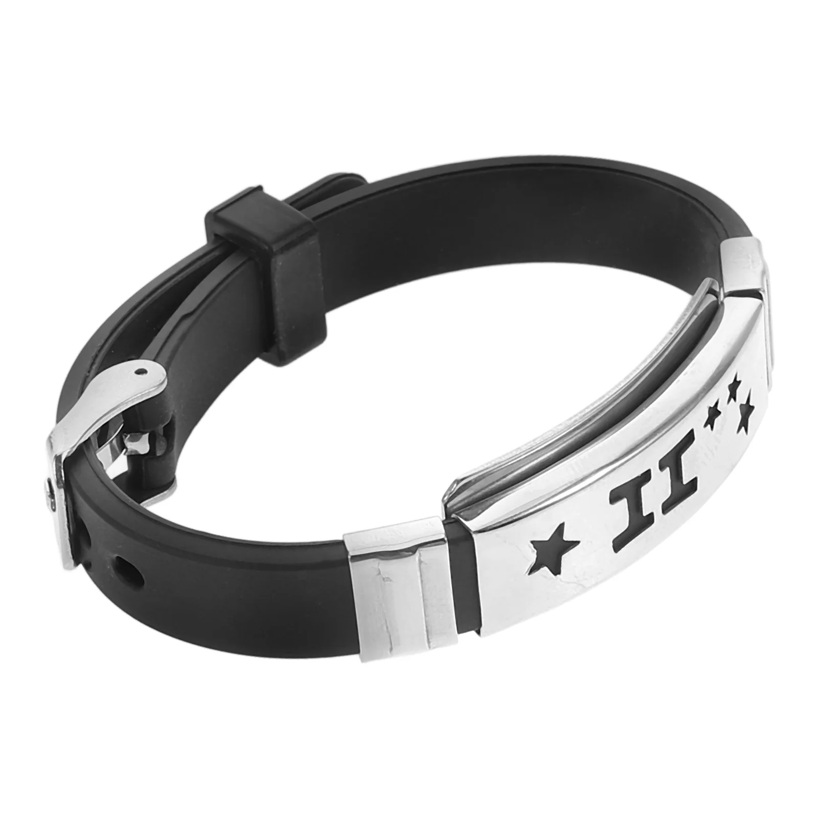 

Двенадцать браслетов из нержавеющей стали Gemini, изысканный регулируемый браслет ручной работы для пар, подарок на День святого Валентина