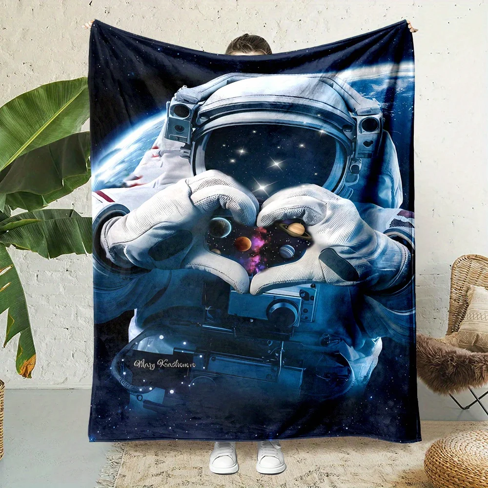 Unique Space Astronaut Galaxy Blanket 150x200cm Stellar Cosmic Planet Sci-Fi Art Throw Cozy Bed Decor Gift