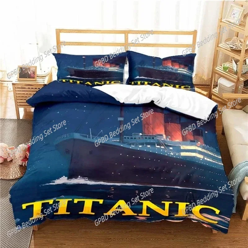 

Movie Titanics Comfortable Duvet Quilt Cover Pillowcase Bedding Set Children Bedroom Decoration Home Textile