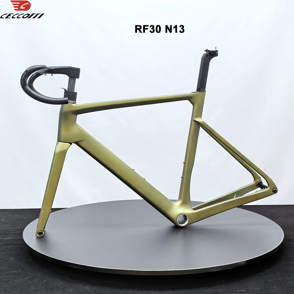 CECCOTTI Brand RF30 Model T1000 Full Carbon Bike Frame And Full Hidde Cable Design T47 thread BB Bicycle Frameset DIY color