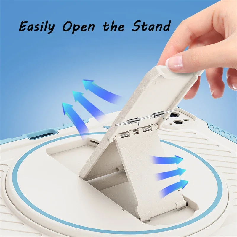 Capa para iPad para 10a geração 10,9 pol. Capa 21 22 Pro 11 pol. 360 °   Estojo giratório 7/8/9a 10,2 pol. Air Tablet protetor com slot para caneta