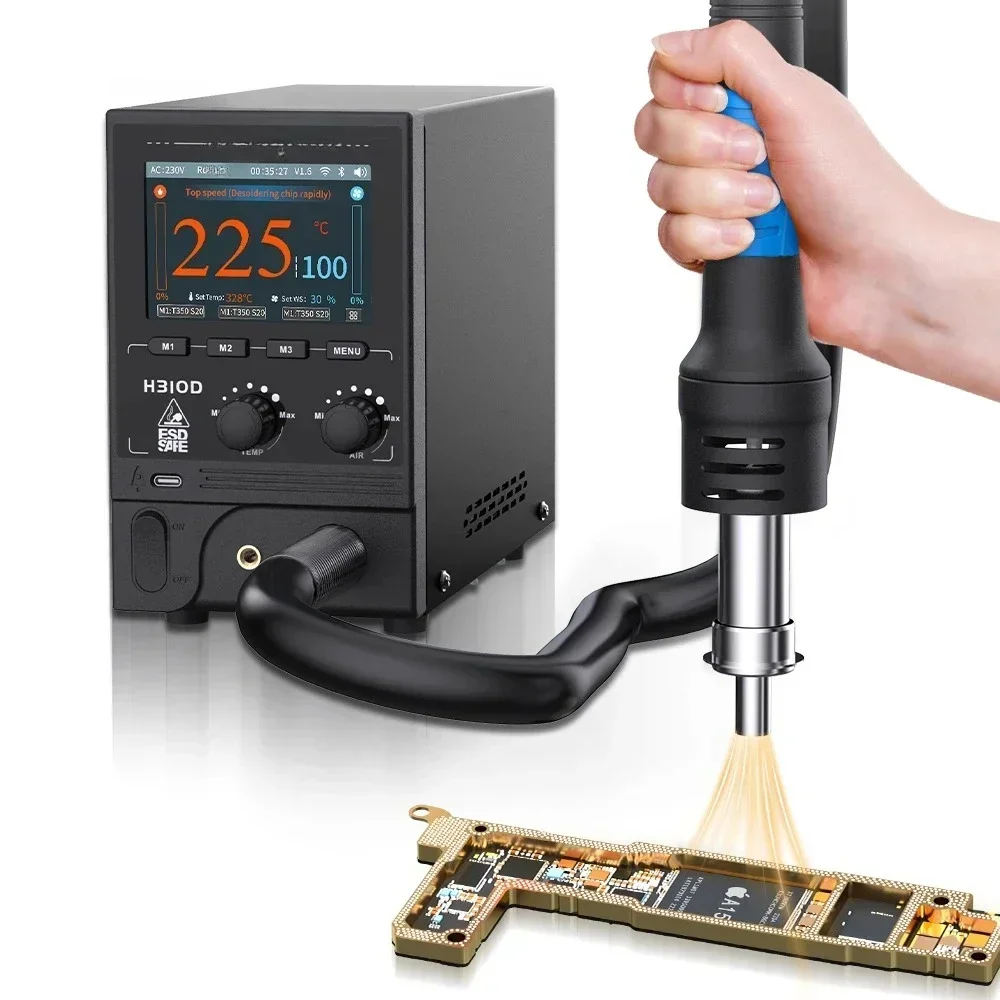AIXUN H310D 1000W Hot Air Gun Soldering Station Digital Display Intelligent Temperature Control Heating BGA Rework Station