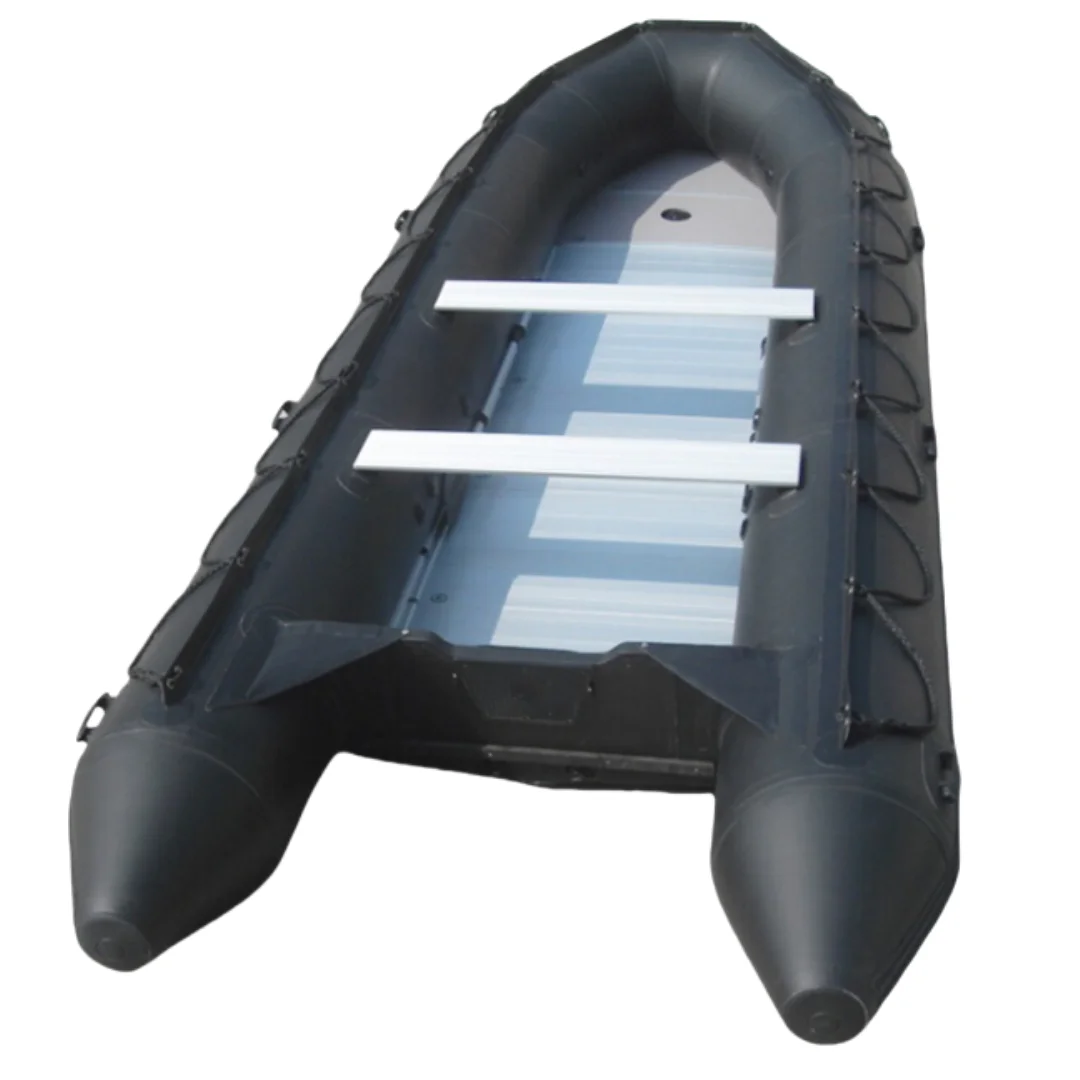 يخت رياضي PVC قابل للنفخ يتسع لـ 2-4 أشخاص قارب كاياك مع مجاديف ألومنيوم ومحرك خارجي #2