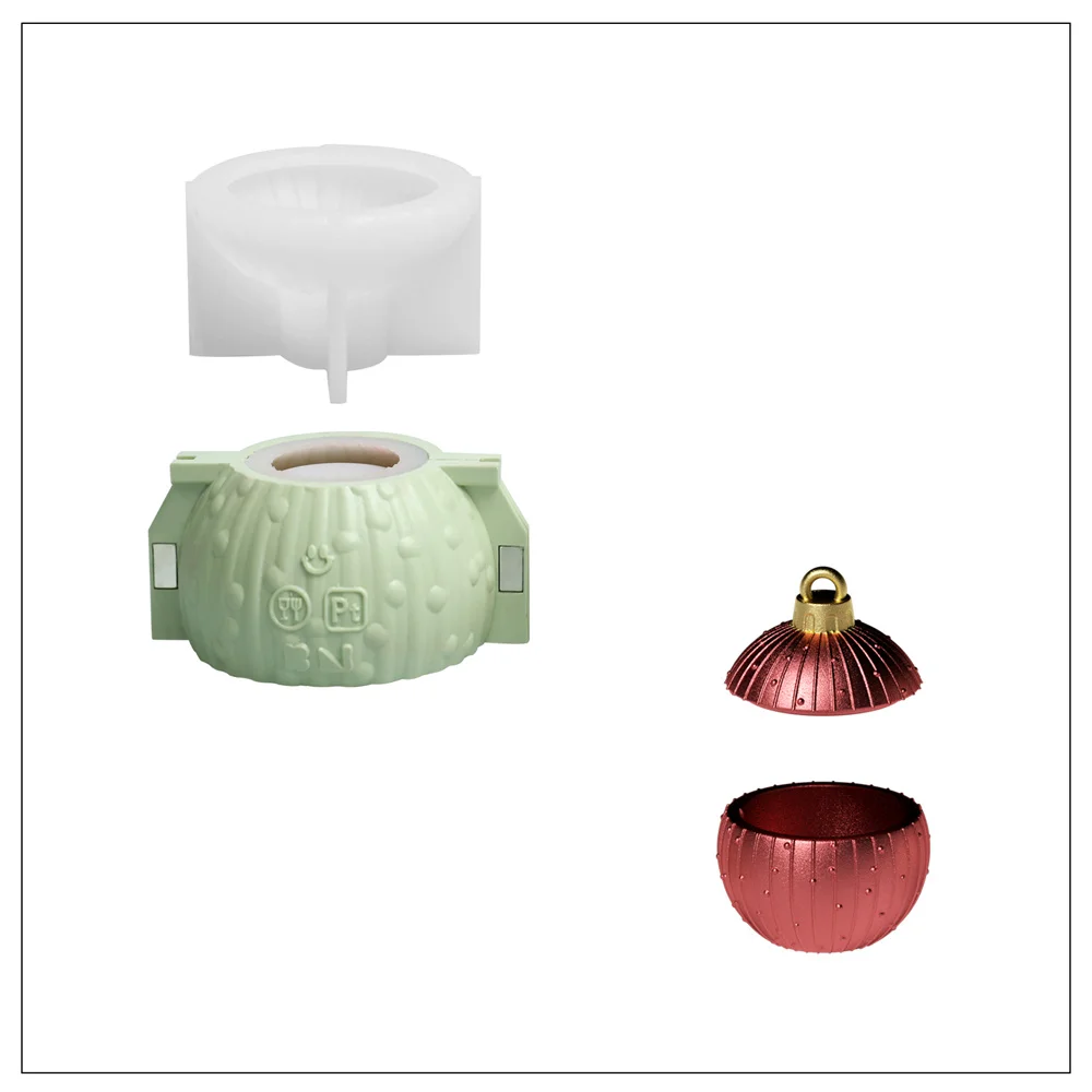 Weihnachten Twinkle Bauble Kerze Glas Silikon Formen für Beton Jesmonite Zement Wiederverwendbare Kerze Nachfüllform DIY Weihnachtsgeschenke