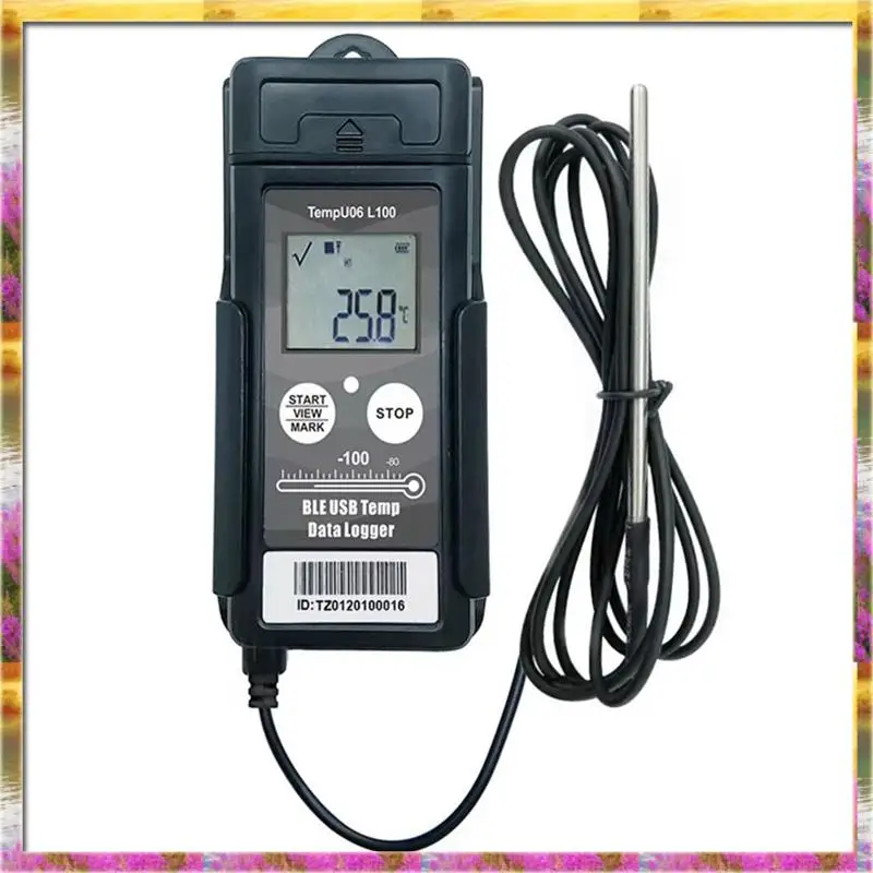 【سعر AB07 】Tempo06 -100 ° C مسجل بيانات درجة الحرارة المنخفضة الرقمية 32000 نقطة بلوتوث USB مسجل درجة الحرارة Forcold Chain St