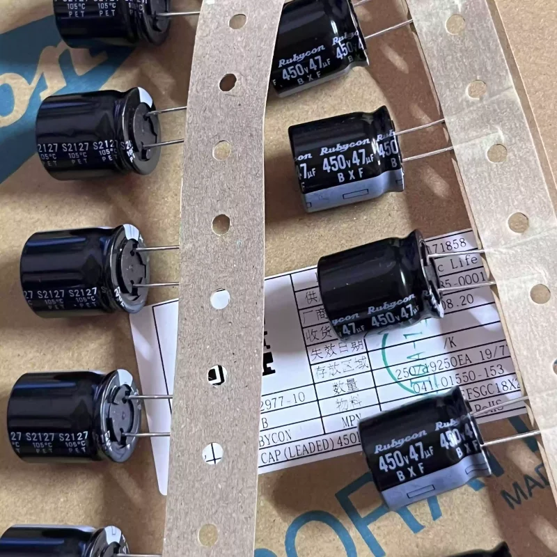 

10-100 шт. абсолютно новая оригинальная коробка японский Ruby Rubycon BXF серии 47 мкФ 450 В лихорадка аудио электролитический конденсатор