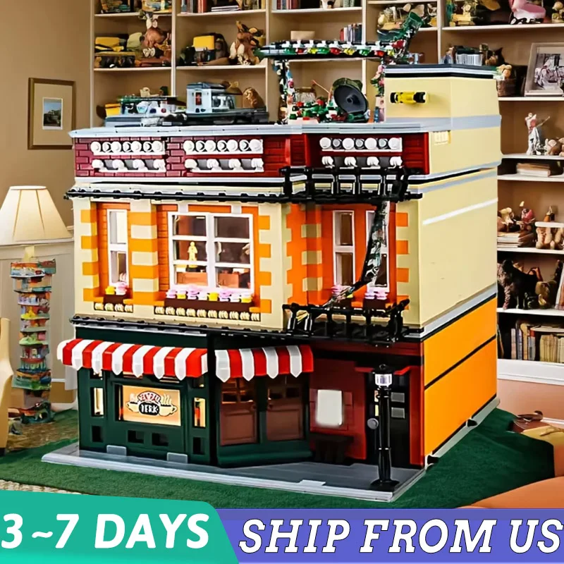 Disponibile Creative Expert Moc Street View Central Perk Old Friended Bricks Modello di casa modulare Building Blocks set 89106 4294 pezzi