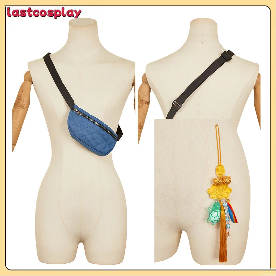 Demonios dibujos animados cazadores Zoey Cosplay bolsos cruzados borla colgante adultos niños bolso de hombro Halloween carnaval disfraz Accesorios