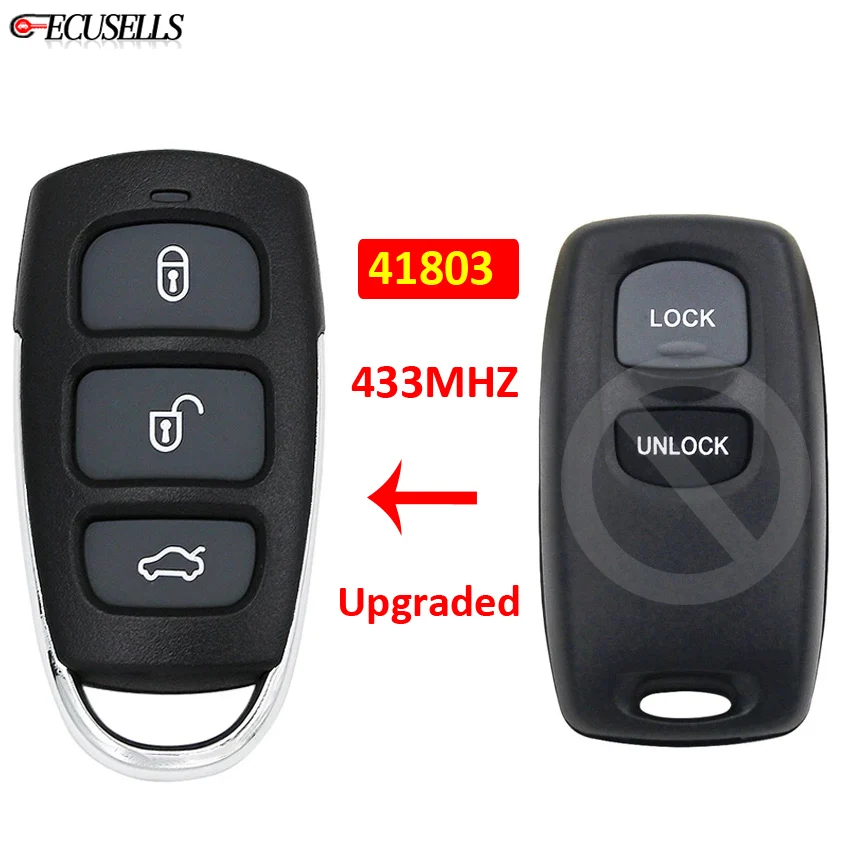 Ecusells Keyless Entry New Design Remote Smart Car Key Fob 433Mhz Visteon Model No. 41803 for Mazda 2 6 2002 2003 2004 2005