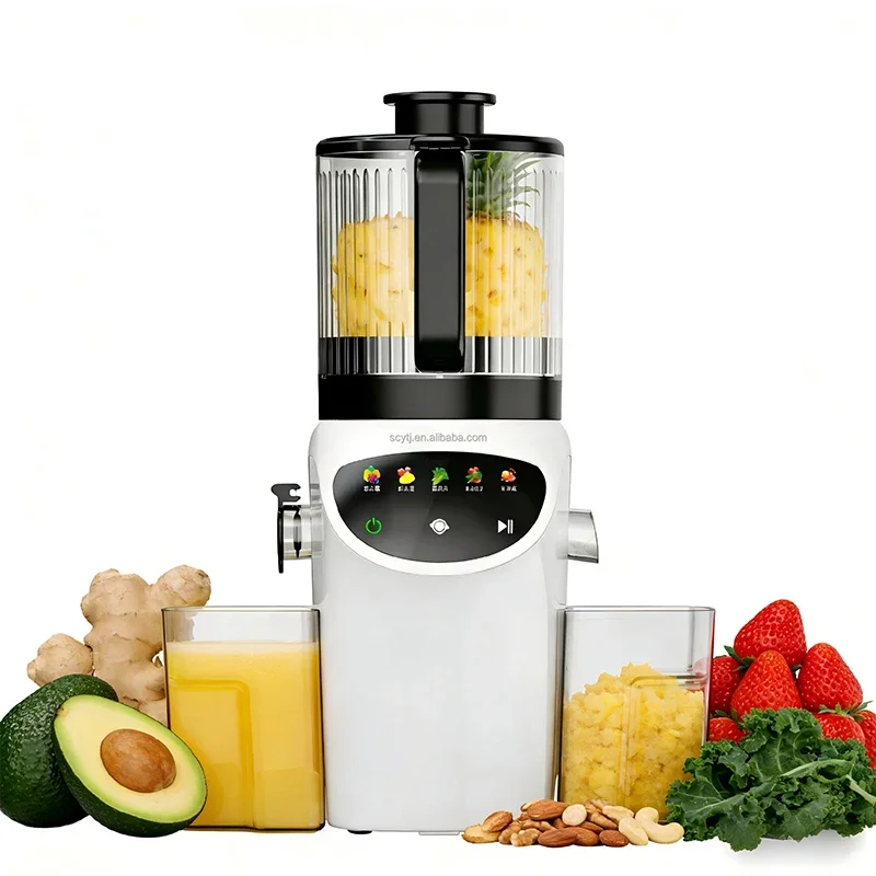 110V/220V Juicer Home Use Automatic Juicer Low-Speed Juice-Pulp Separation Removable Parts for Easy Cleaning Inverter Juicer