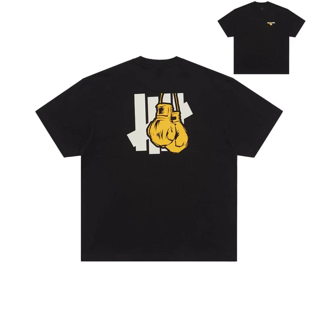 Rare UNDE UND Brand FEATED Collection of Five-bar Emblem T-shirts in Classic American Style Short-sleeved Cotton Shirts