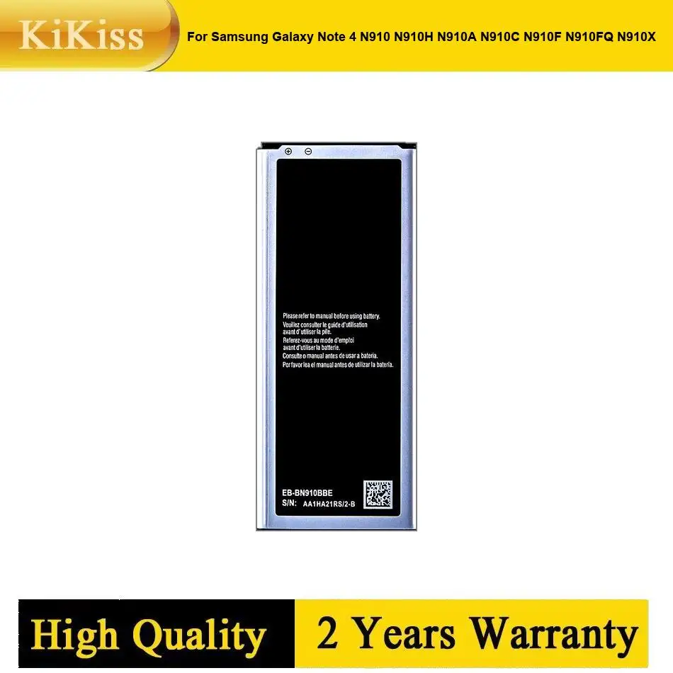 

Replacement Battery For Samsung Galaxy Note 4 Note4 SM N910 N910F N910A N910V N910P N910T N910H EB-BN910BBE 3220mAh