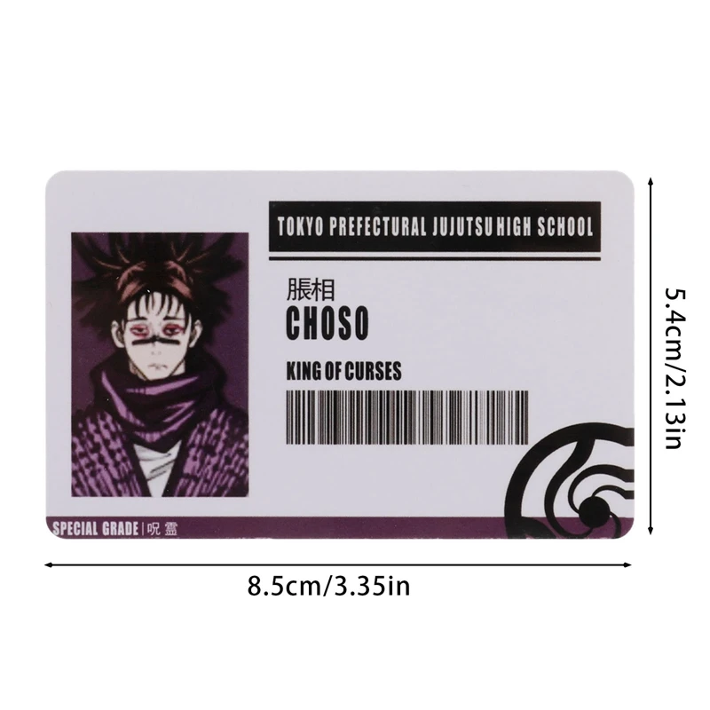 Japanese Anime Jujutsu Kaisen Figures YUJI Megumi Gojo Yuta Student ID Card Animation PVC Name Cards For Fans Gift Cosplay
