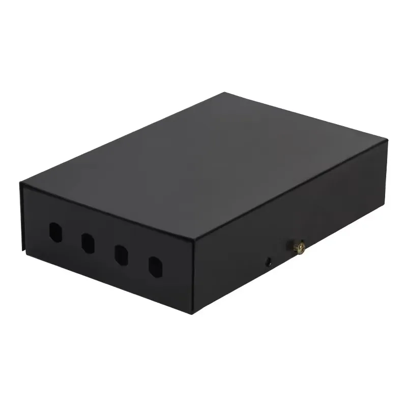 4 Port Mini Wall Mount Fiber Terminal Box ODF Patch Panel Compatible SC FC ST LC Adapter 4/8 Core FTTH Network Equipment