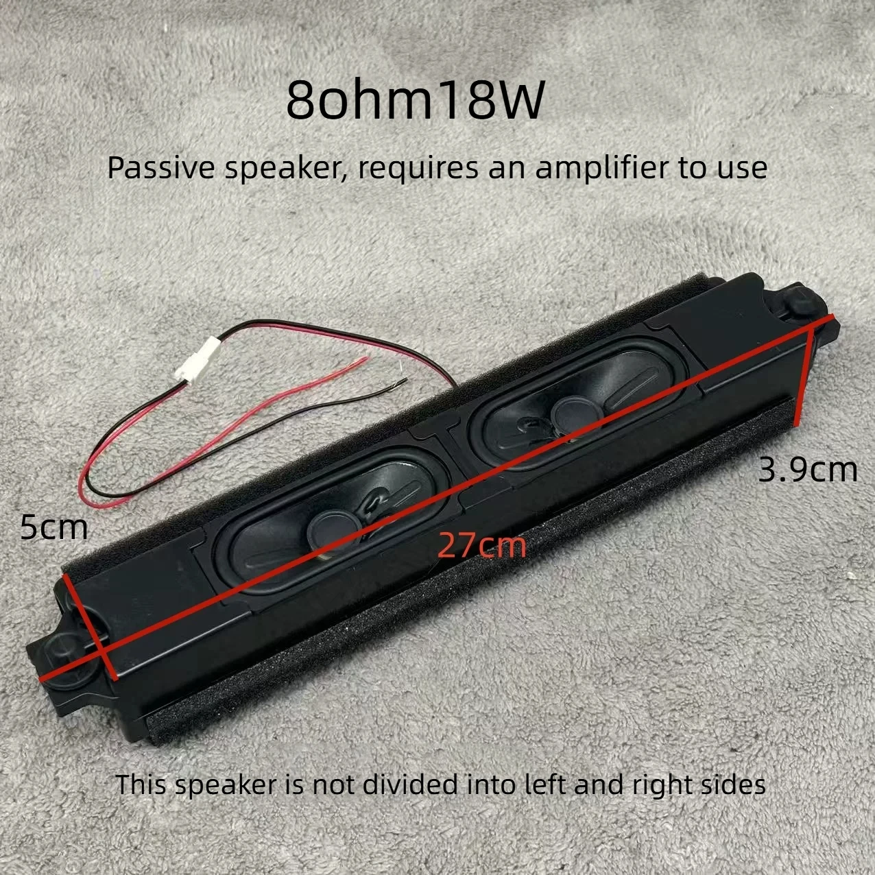 2PCS GHXAMP Dual Full-Range Passive Sound Bar Speakers | 8 Ohm 18W Bass Reflex | DIY Audio Kit – Highs, Mids & Lows