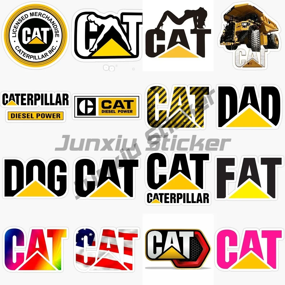 Caterpillar CAT Logo Graphic Hot Sale Direct Selling Drop Shipping Vinyl Sticker Excavator Forklift Window Truck Camper Helmet