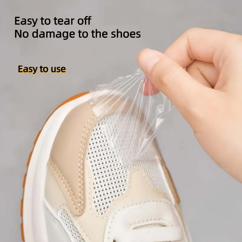 30/60 Uds. Pegatina transparente antisuciedad para cabeza de zapato-película impermeable portátil para días lluviosos para mantener limpio los zapatos