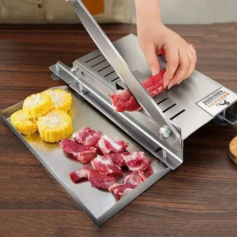 

Commercial Manual Slicer Chicken Meat Dicer Cutting Machine Household Bone Chopper Manual Meat Cutter Jerky Slicer