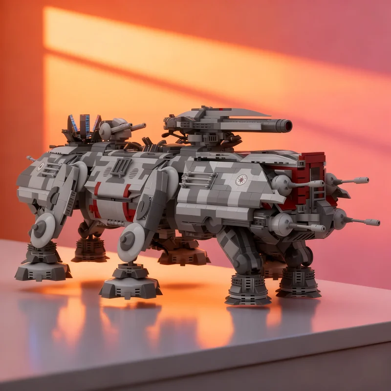 

4497pcs MOC AT HMF All Terrain Heavy Mobile Fortress Star Battle Model Building Blocks DIY Creative Gift Display Decor Premium